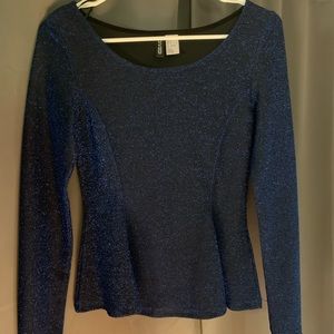 Blue sparkly top